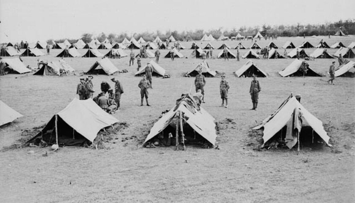 146_22nd Battalion bivouaced behind the line during the Battle of Amiens.